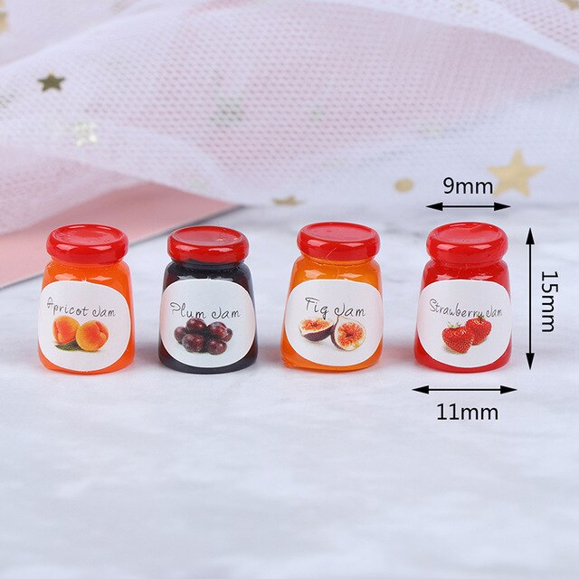 1/2/3/4/5pcs 1:12 Accessories Miniatures Dollhouse Jams Miniature Kitchen Doll House Kitchen DIY Dollhouse Food