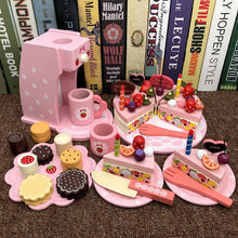 Load image into Gallery viewer, Baby Wooden Kitchen Toy Wooden Coffee machine  Machine Food Mixer for kids Pretend Play Early Learning Educational Toy
