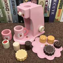 Load image into Gallery viewer, Baby Wooden Kitchen Toy Wooden Coffee machine  Machine Food Mixer for kids Pretend Play Early Learning Educational Toy
