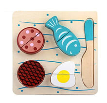 Load image into Gallery viewer, 1 Set Safe Children Play House Toy Wooden Food Toy Cut Fruit Vegetable Kitchen Baby Kids Pretend Play Educational Toys
